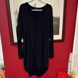James Perse Black High Low Dress (plus size 4)
